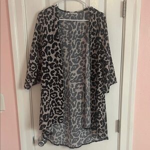 Leopard Print Kimono Cardigan